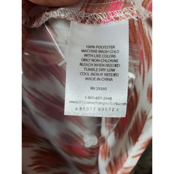 Dip Womens Size Medium Sleveless Button Up Long Belted Summer Dress White Coral - Picture 4 of 6